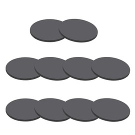 PATIKIL Rubber Solid Discs Washers, 10 Pcs 30mm OD x 2mm Thick Rubber Round Gasket Pad Bushings Spacer Washer for DIY Gasket Craft, Black