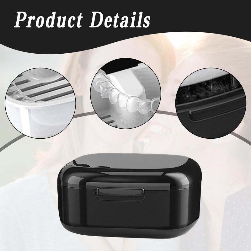 Denture Box, Dental Denture Container, Portable Container for Dentures, Portable