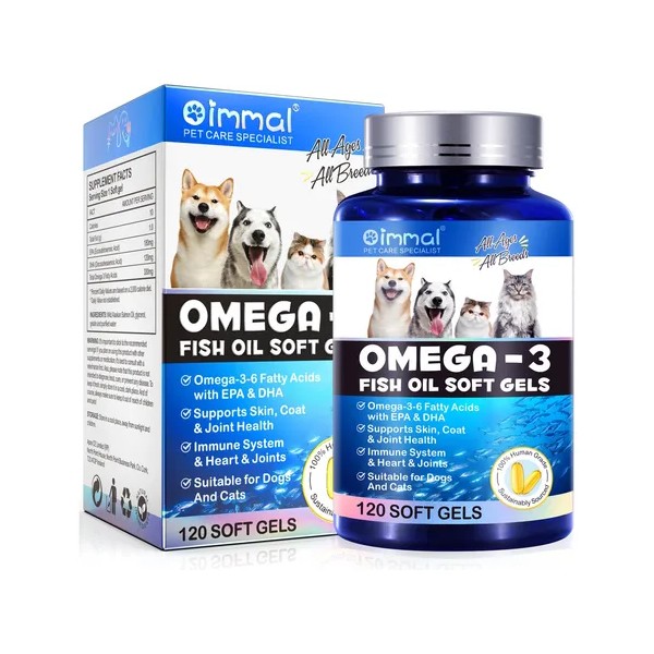 Suplemento Omega 3-6 de Salmón para Perros y Gatos |