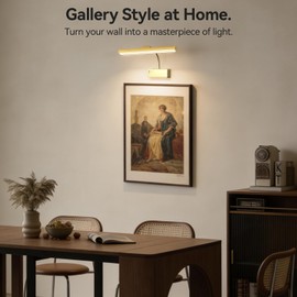 Laliled T092 Cordless Magnetic Picture Light | Wireless Solution for Art Lovers & Home Galleries, No Drilling, Adjustable Color Temperature,Rechargeable, Remote Control, 6-8 Hour Runtime