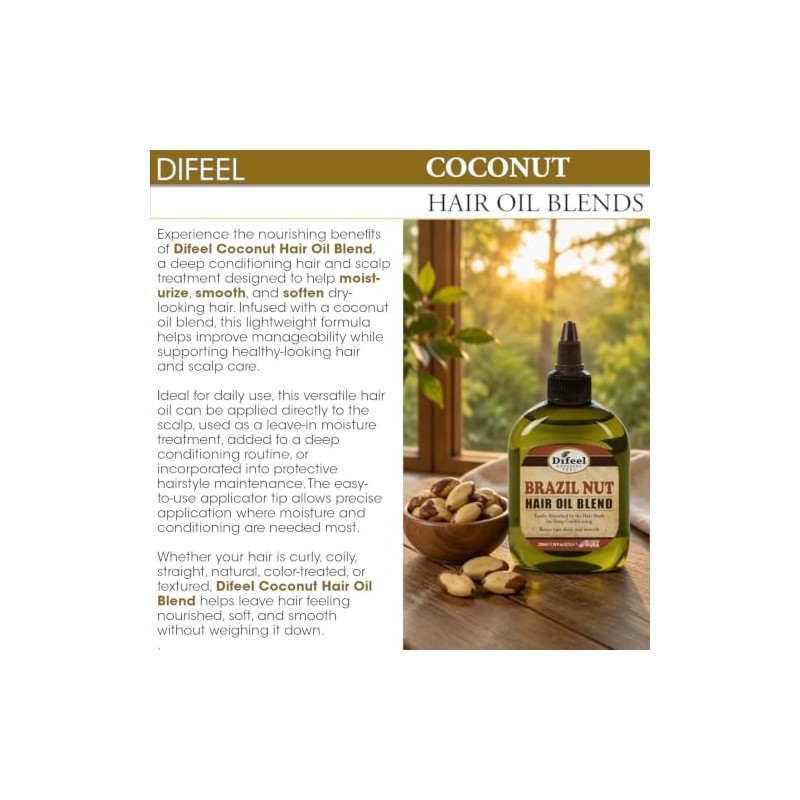 Difeel Premium 99% Natural Deep Conditioning Aceite de coco para