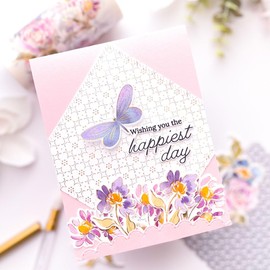 Pinkfresh Studio 4"X9" Stencils-Fluttering Butterflies