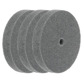 uxcell 3pcs 6" x 1" 180 Grit 5P Nylon Fiber Polishing Wheel with 5/8" Arbor, Bench Grinder Wheel Abrasive Buffing Deburring Wheels Disc for Bench Grinder Buffing Machine
