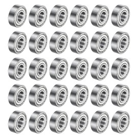 sourcing map 30pcs 696ZZ Deep Groove Ball Bearings 6x15x5mm Chrome Steel Bearing Double Sealed Precision Bearings, P0 (ABEC 1)