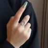 Oval Round Open Geometric Ring for Women Teen Girls Trend