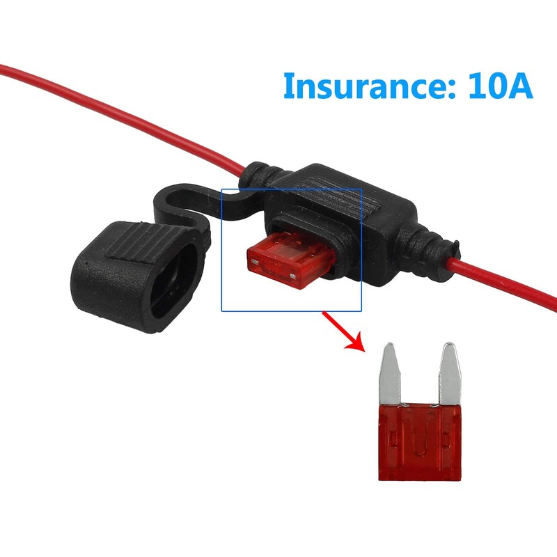 eSynic Motorcycle USB Charger Double Socket 2.1A/1.0A Universal USB Power