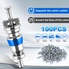 100Pcs HVAC Schrader Valve Core, High-Pressure Valve Stem Core with