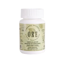 ORE Suplemento en Cápsulas de Aceite de Orégano 65 pzas | 200mg c/u | 80% Carvacrol | Inmunidad Natural | Sin Gluten, Veganas