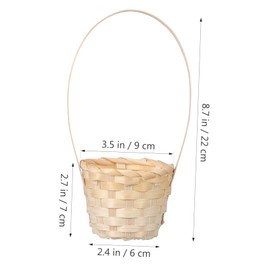 LABRIMP 8pcs Woven Flower Basket Decorative Baskets for Party Packing Landscaping and Storing Flowers Unique Design for Home Decor and Present