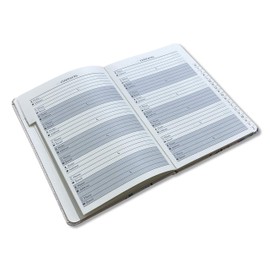 A5 A-Z Address Book HB Butterflies Linen Cover Press Stud Fastening Address & Birthday Book