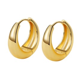 LIFKOME 1Pair Stylish Fashion Earrings for Smooth Surface Ear Pendants Hypoallergenic Golden Moon Shape Parties Weddings Casual Outfits