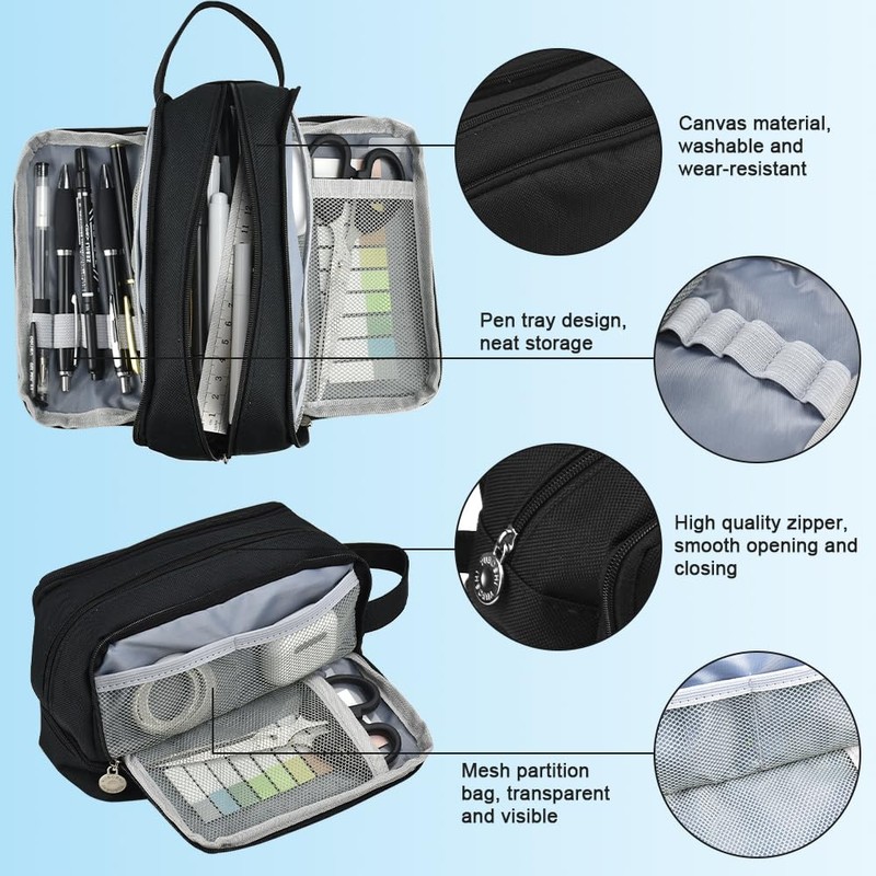 SLTAXAR Pencil Case Boys Pencil Case 4 Compartments Pencil Case,