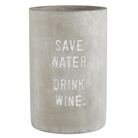 Santa Barbara Design Studio Wine Chiller Cement Holder for Wines, 8.5" Tall, Save Water