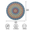 Qilmy Mandala Round Placemats Non-Slip Washable Polyester Table Mats Set