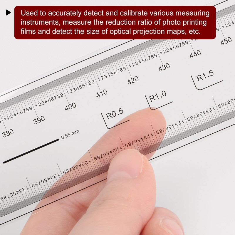 sourcing map Film Flexible Ruler 60 cm 0.1 mm Scale