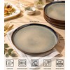 theterra Ceramic Dinner Plates Set of 6, 10.5 Inch Dinnerware