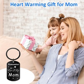 JNEWIN Reminder I Love You Mom Keychain, Mothers Day gifts from Daughter Son, Mom Gift For Birthday Valentines Day Christmas