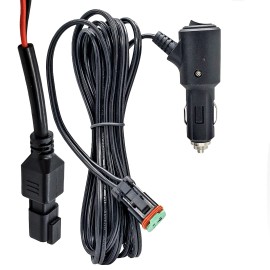 OZ-USA 20A Lighter Plug Wiring Harness Male Female Deutsch Connector On/Off Switch 12V