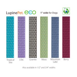 LupinePet Eco 1" Moss 6-foot Padded Handle Leash for Medium and Larger Dogs