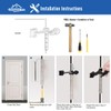 HOMOTEK 6 Pack Hinge Pin Black Door Stopper,Adjustable Deluxe Heavy