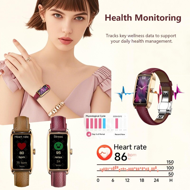 Elegant Smart Watch for Women Fitness Tracker with Step Counter