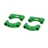 Set: CNC clamps for fenders, green anodized, for drum brake
