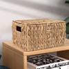 FEIALNDUO Wicker Shelf Baskets with Lid, Seagrass Storage Hamper Basket