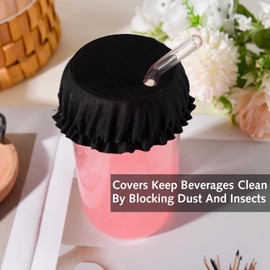 Pack of 10 drink lids, anti-spike, anti-spike drink lids, anti-spike drink lid, scrunchie for alcohol protection, reusable and washable, perfect for alcohol, girls, women, bars, clubs, parties