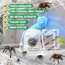 12 Pack Long-Lasting Spider Repellent Pouches - Natural Peppermint & Lemongrass Oil Blend, Indoor/Outdoor Pest Control for Closets, Attics, Garages, RVs (60 Day Protection)