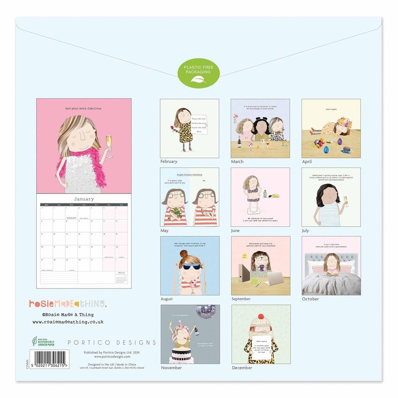 2025 Rosie Made a Thing Square Wall Calendar