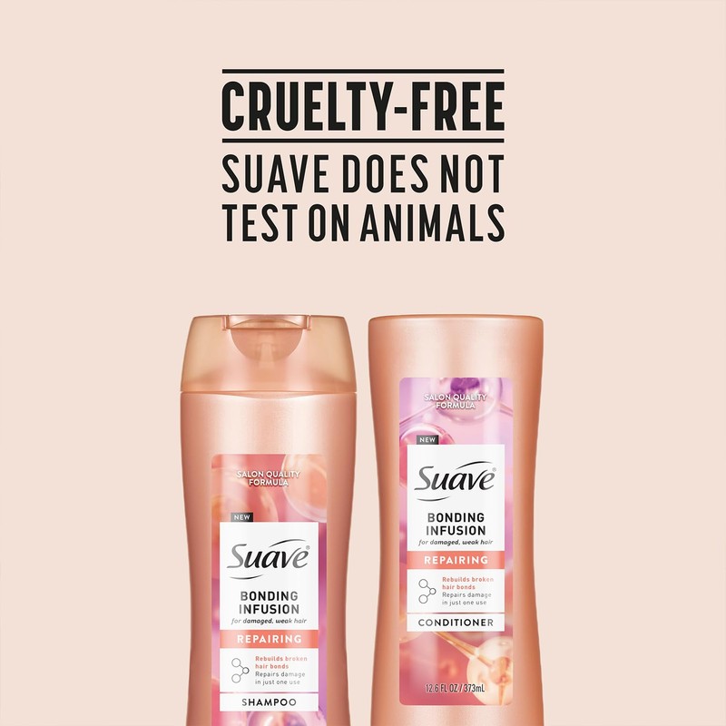 Suave Shampoo and Conditioner Set, Bonding Infusion, Restorative Treatment for