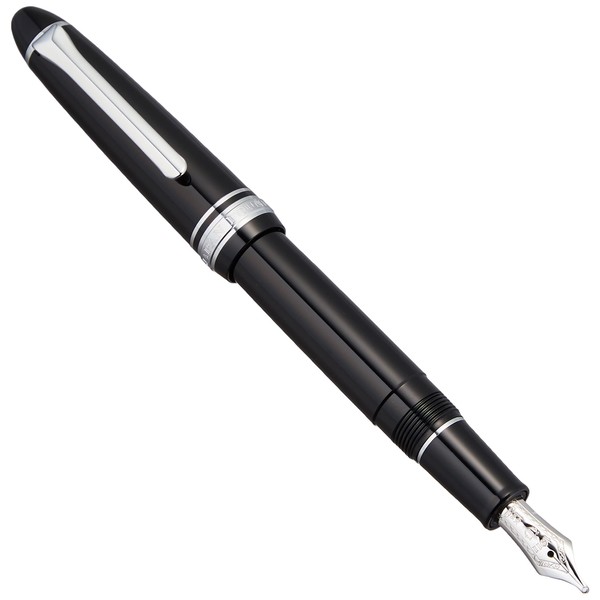 Sailor 11-1039-720 Pro Fit Light Fountain Pen, Silver Trim, Black, Zoom