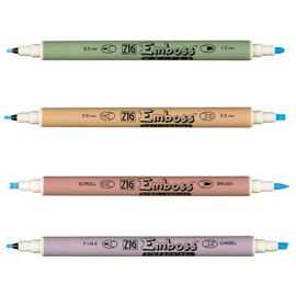 Zig Kuretake TC/4V Emboss Assortment 4PC Marker