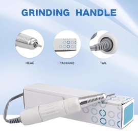White Color SDE-H20N 30000RPM Electric Nail Art Drill Pen Handle Grinder Chuck 2.35mm/3.0mm/3.175mm Manicure Pedicure Tool Nail Drill Accessories