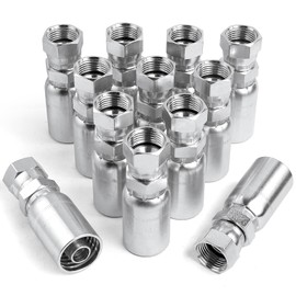 12Pack 3/8" Hydraulic Hose Fittings-3/8" Hose x 3/8" JIC 37° Female Hydraulic Hose End Swivel Crimp Compatible with Dayco Weatherhead U-Series …