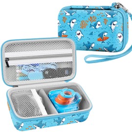 Leayjeen - Funda para cámara compatible con cámara de video digital impermeable para niños, color azul