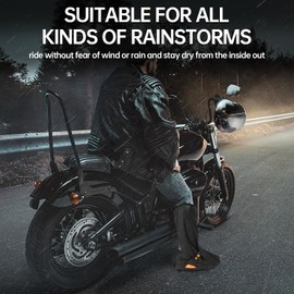 Waterproof Shoe Covers Rain Boot Shoe Cover Reusable & Foldable Shoe Cover for Rain With Non-Slip,Reflector Men and Women (Black, L)