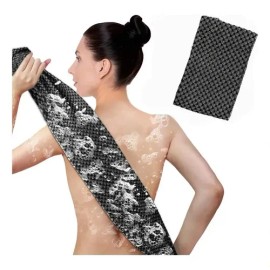 Toalla Exfoliante Japonesa Doble Cara Para Baño Negro