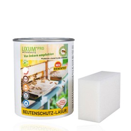LIXUM Organic Wood Protection Glaze, Colourless, Includes Accessories: Sponge, Container Size: 3 Booties, 300 ml (approx. 9 m²)