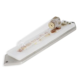 Beames Designs! White Collage Wedding Glass Keepsake Mezuzah Case