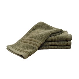 Bentley Priory Linens Supreme GUEST TOWELS for Bathroom 500GSM Super Soft Egyptian Collection Cotton Pack of 4 Absorbent and Quick Dry GUEST TOWELS Towels Set 40 cm x 60 cm (DARK GREEN)
