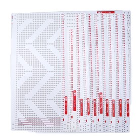 10Pcs Punch Cards,Plastic White Soft Professional Hole Punched Index Cards for Household Knitting Machine