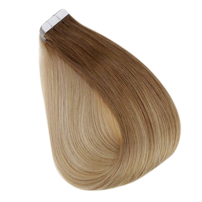 Full Shine Tape in Hair Extensions Ombre Human Hair Extensions