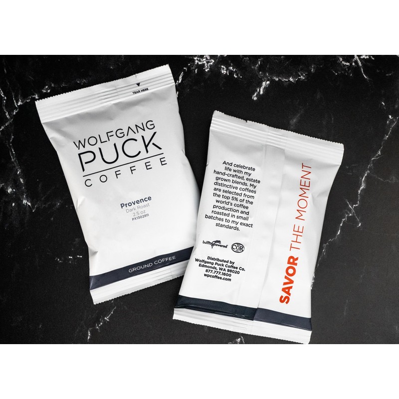 Wolfgang Puck Coffee, Provence French Roast, 2.5 ounce Portion Packs,