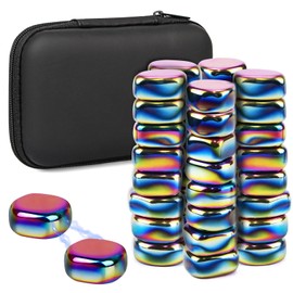 Yegookay 40 Stück Bunt Hämatit Magnete Kühlschrank Magnet Stark Irregulär Vielseitiger Konzentration Kreativität Büro Gadget Puzzle Magnetic Pinnwand Magnetisches Whiteboard Schule Büro Haus