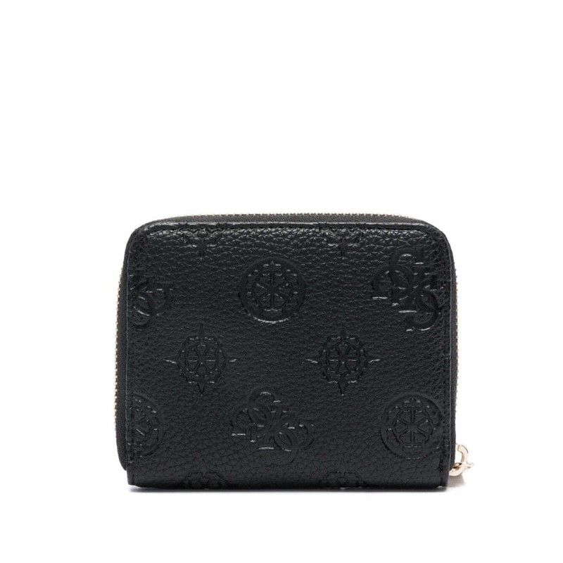 GUESS Women's Cresidia SLG Small Zip Around Wallet, Black, One