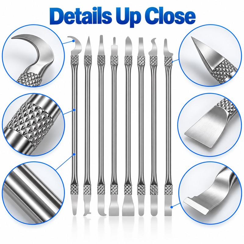 8-in-1 CPU IC Prying Knife Blade Set – Thin Precision
