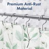 Bathway Shower Curtain Hooks Chrome Shower Curtain Rings, 12 Pcs
