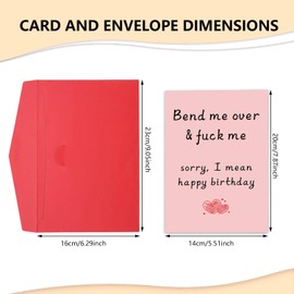 Valentines Cards Birthday Gifts for Women Men Funny Birthday Cards for Husband Boyfriend Happy Birthday Card for Him Her Naughty Bday Cards for Wife Girlfriend Dirty Birthday Couple Gifts Gag Gifts