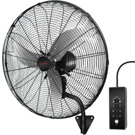 ZMRTDWO 24 Inch Wall Mount Fan, Oscillating Wall Mounted Fan, 3 Speed High Velocity with Max 7200 CFM, IP44 Water Resistant for Patio, Warehouse, Workshop, Garage, ETL-Certified